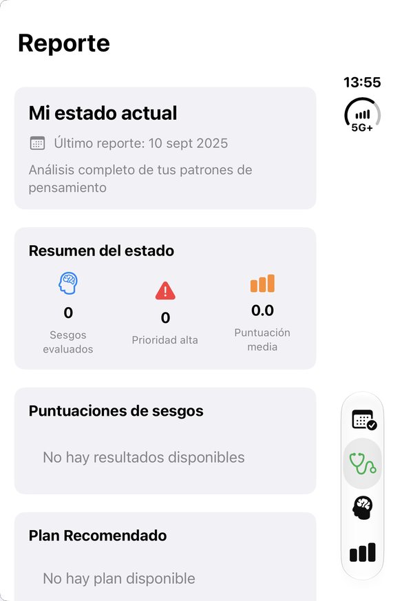 Reporte de Hiko: tu estado actual y puntuaciones de sesgos